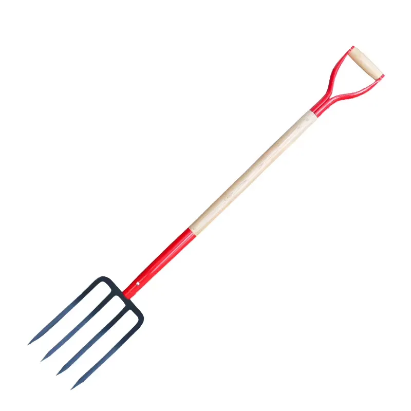 Spade Digging Fork - Czterozębny stalowy żelazny widelec do gleby,