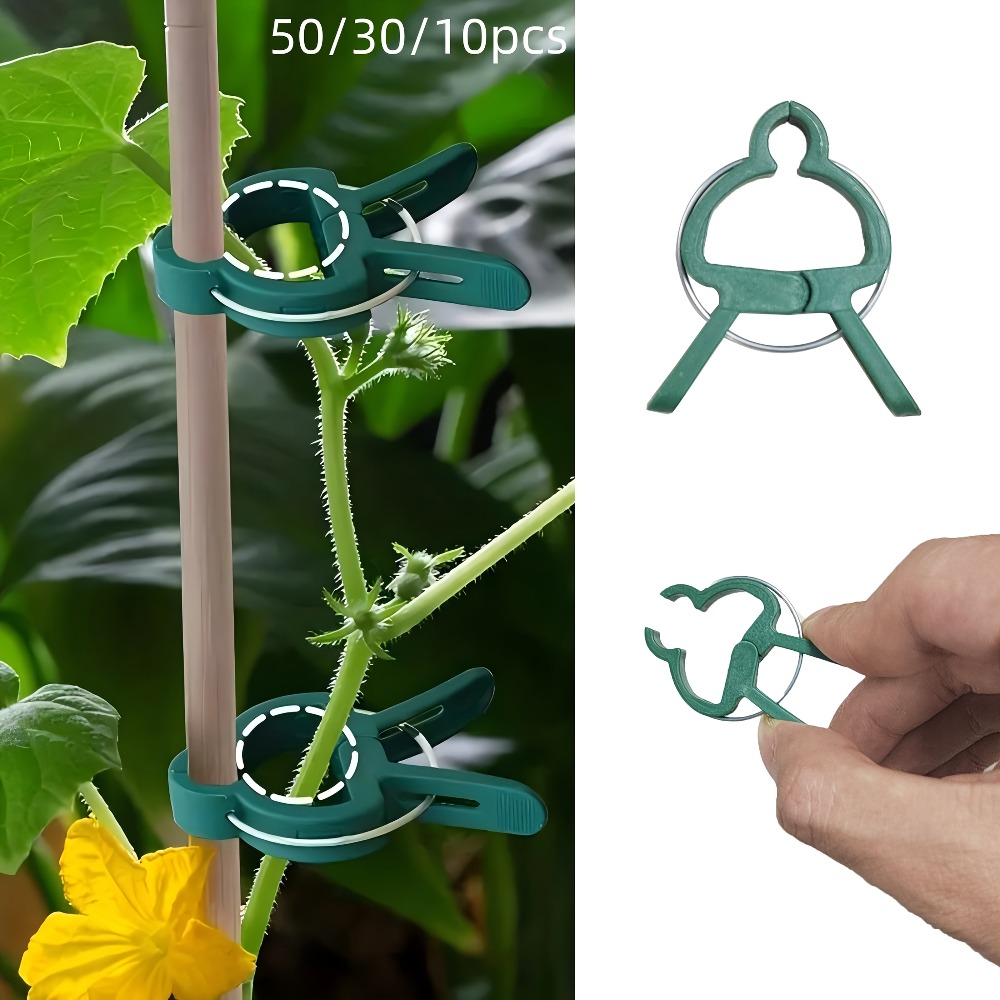 Gardening Tools Essential - 10/30/50 szt. Regulowane klipsy do roślin