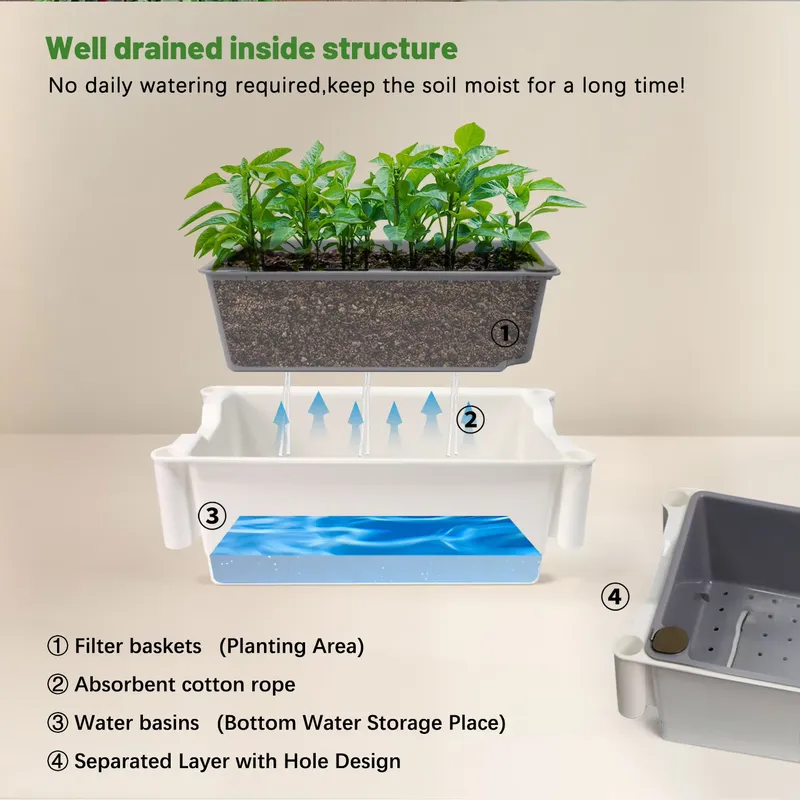 Przenośny, pionowy, 3-poziomow – Self-Watering Planter recenzja i cena