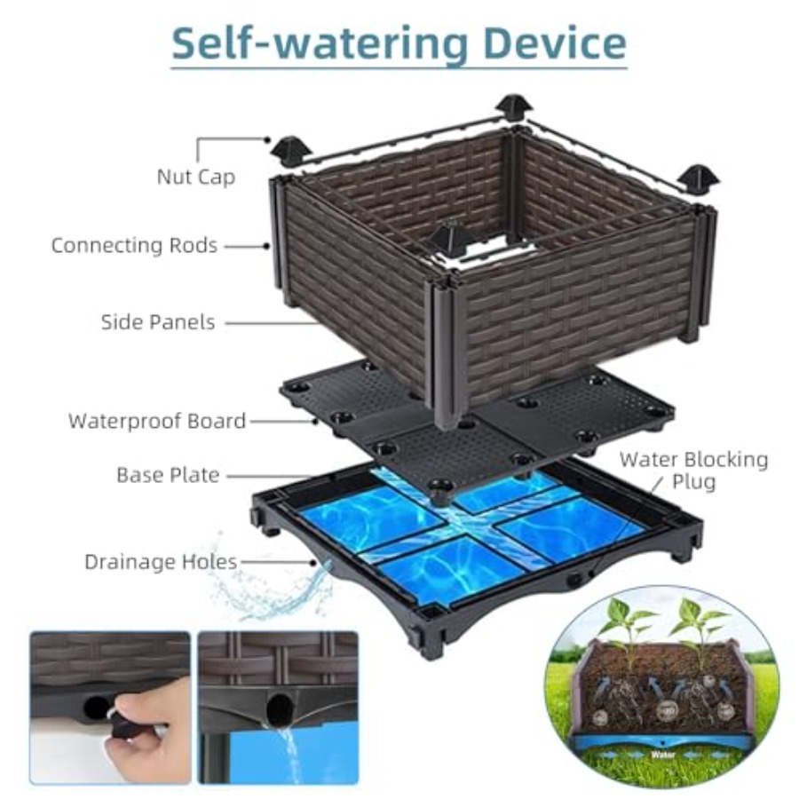 Samonawadniający się podwyższo – Self-Watering Planter recenzja i cena